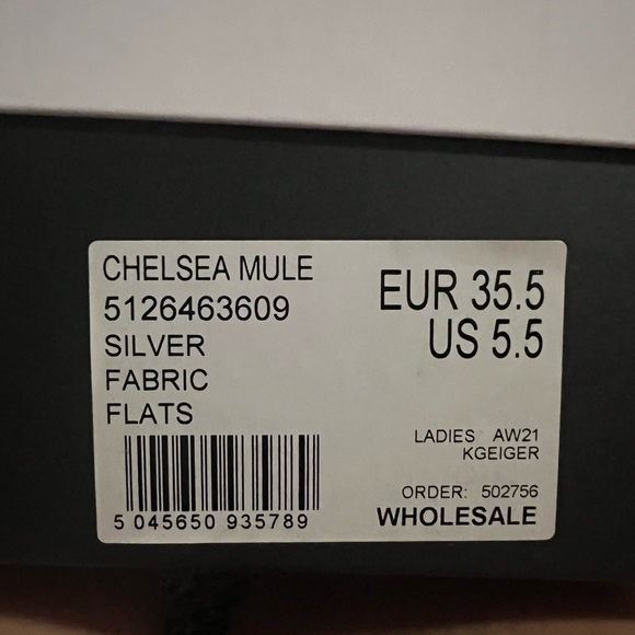 NEW KURT GEIGER LONDON Chelsea B&W Houndstooth Crystal Mule Slide SZ 35.5 - Picture 4 of 5